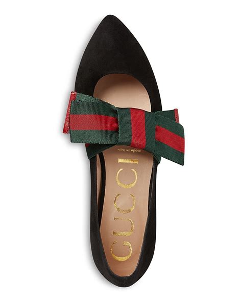 gucci bow shoes flat|gucci flat shoes for ladies.